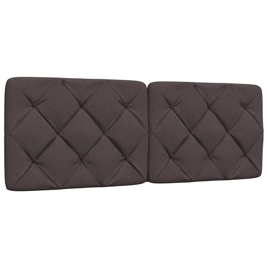 Bedframe zonder matras stof donkerbruin 140x190 cm