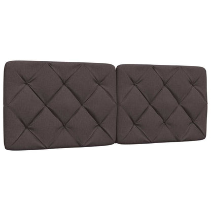 Bedframe zonder matras stof donkerbruin 140x190 cm