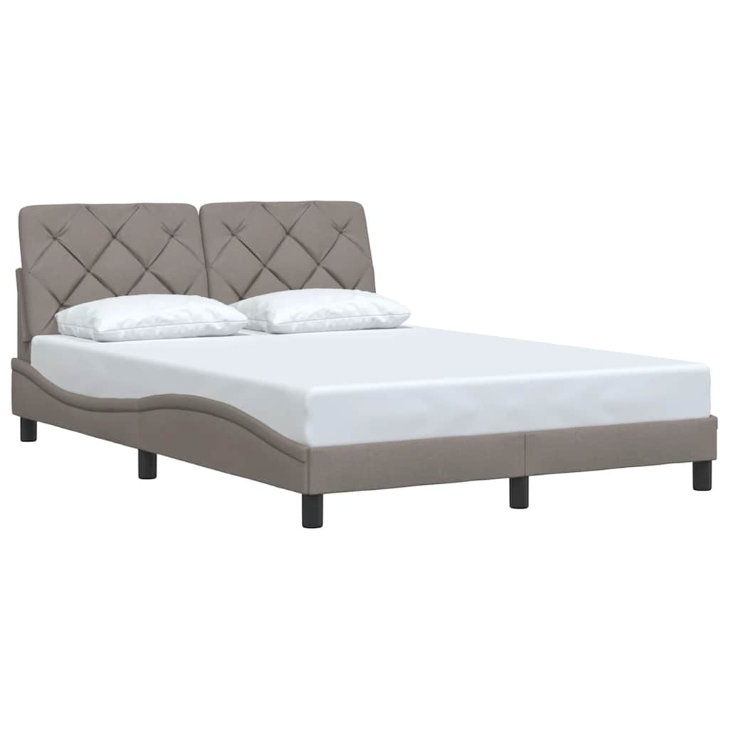 Bedframe zonder matras stof taupe 140x190 cm