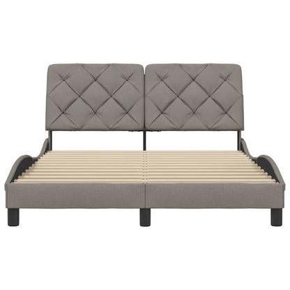 Bedframe zonder matras stof taupe 140x190 cm
