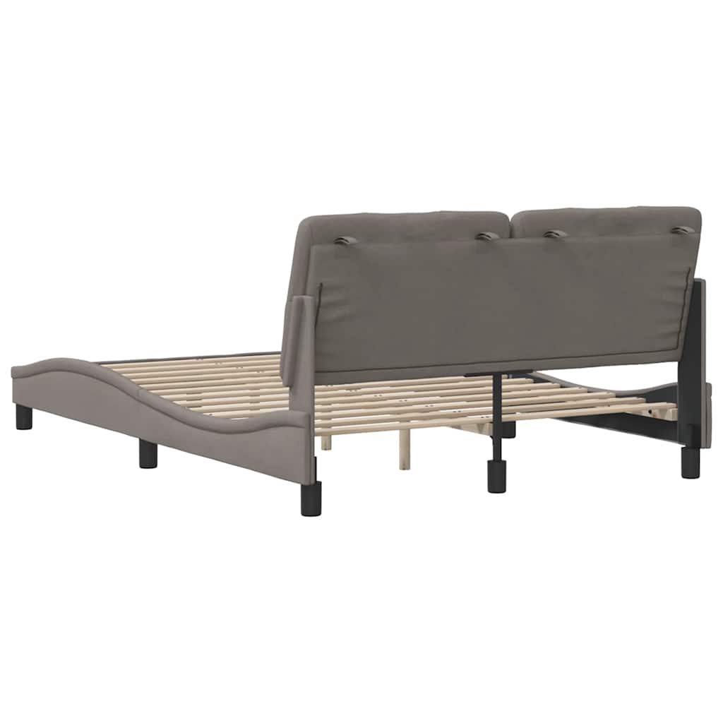 Bedframe zonder matras stof taupe 140x190 cm