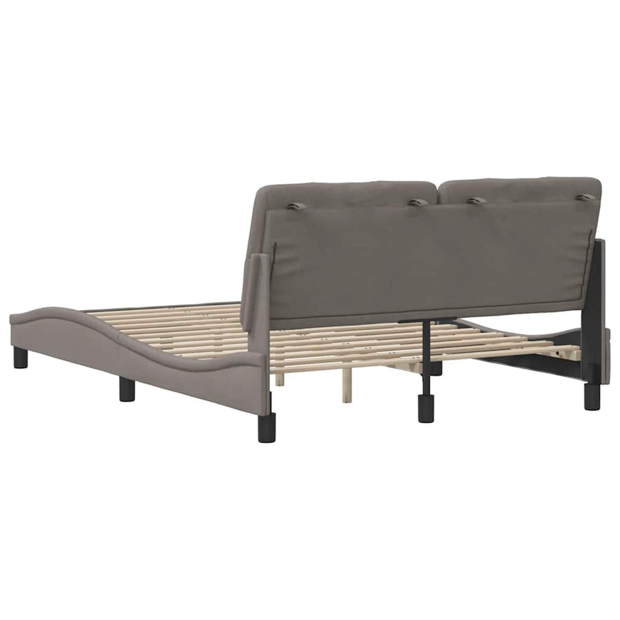 Bedframe zonder matras stof taupe 140x190 cm