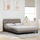 Bedframe stof taupe 140x190 cm