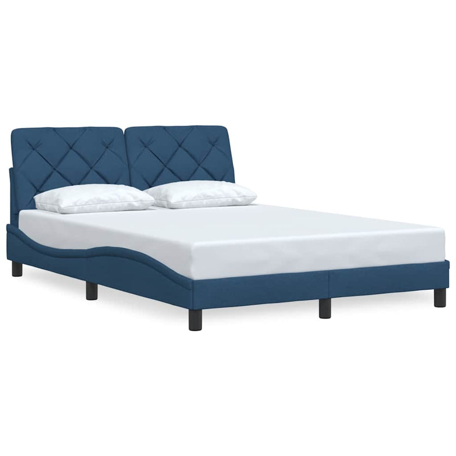 Bedframe zonder matras stof blauw 140x190 cm