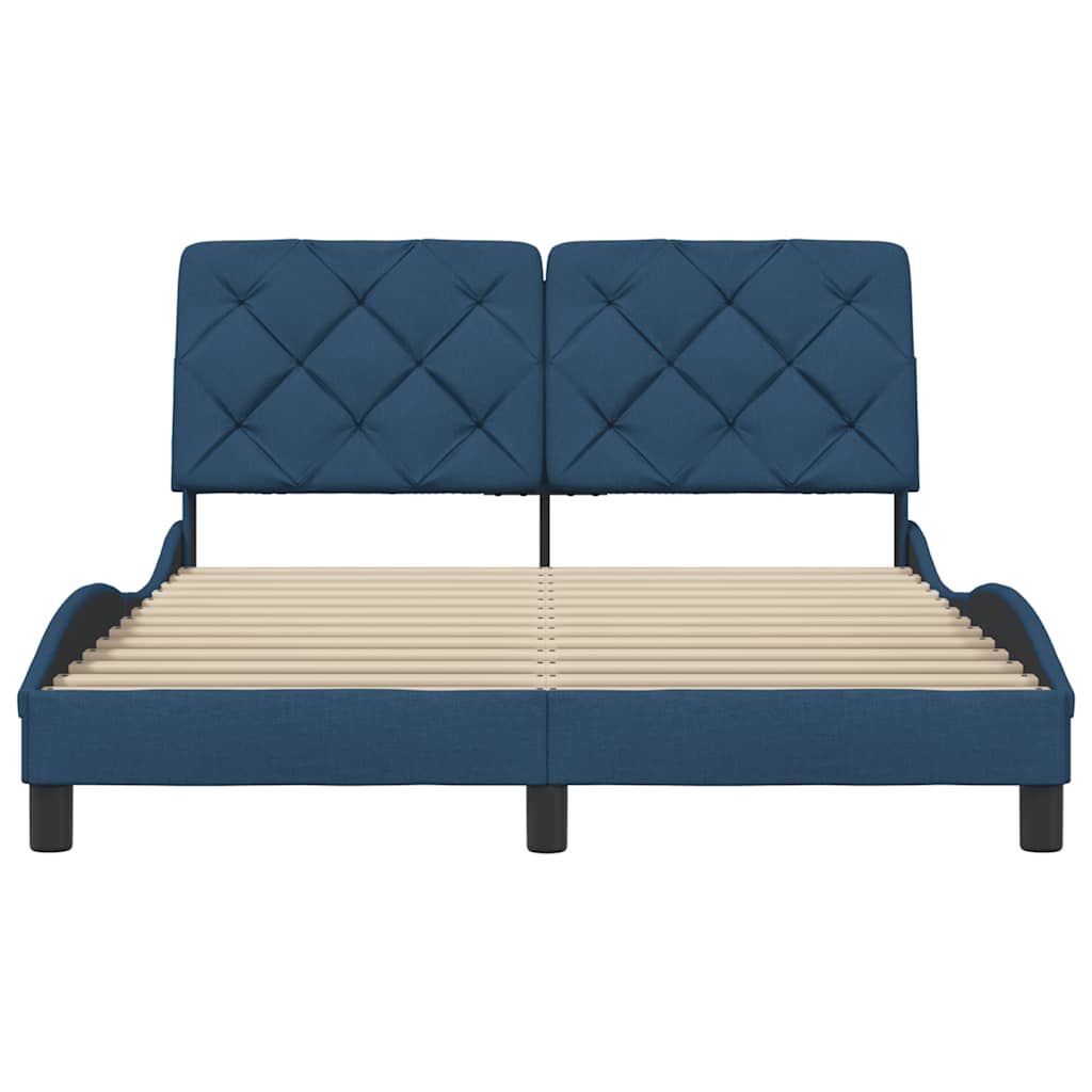 Bedframe zonder matras stof blauw 140x190 cm