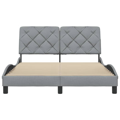 Bedframe zonder matras stof lichtgrijs 140x200 cm