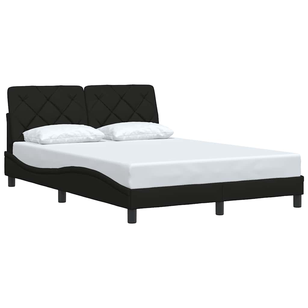 Bedframe zonder matras stof zwart 140x200 cm