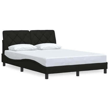 Bedframe zonder matras stof zwart 140x200 cm