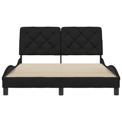 Bedframe zonder matras stof zwart 140x200 cm