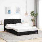 Bedframe zwart 140x200 cm stof