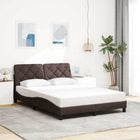 Bedframe 140x200 cm stof donkerbruin