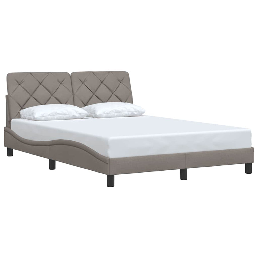 Bedframe zonder matras stof taupe 140x200 cm