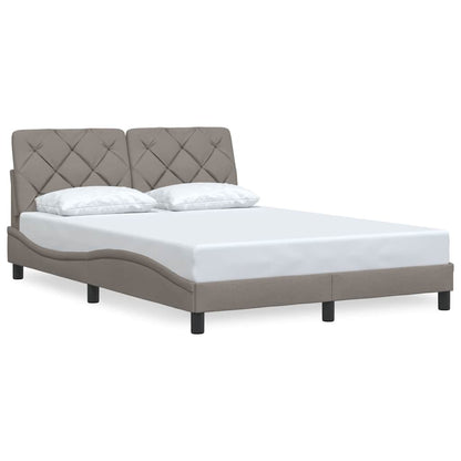 Bedframe zonder matras stof taupe 140x200 cm