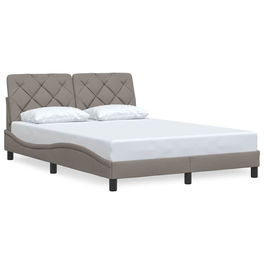 Bedframe zonder matras stof taupe 140x200 cm