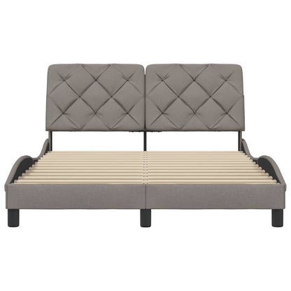 Bedframe zonder matras stof taupe 140x200 cm
