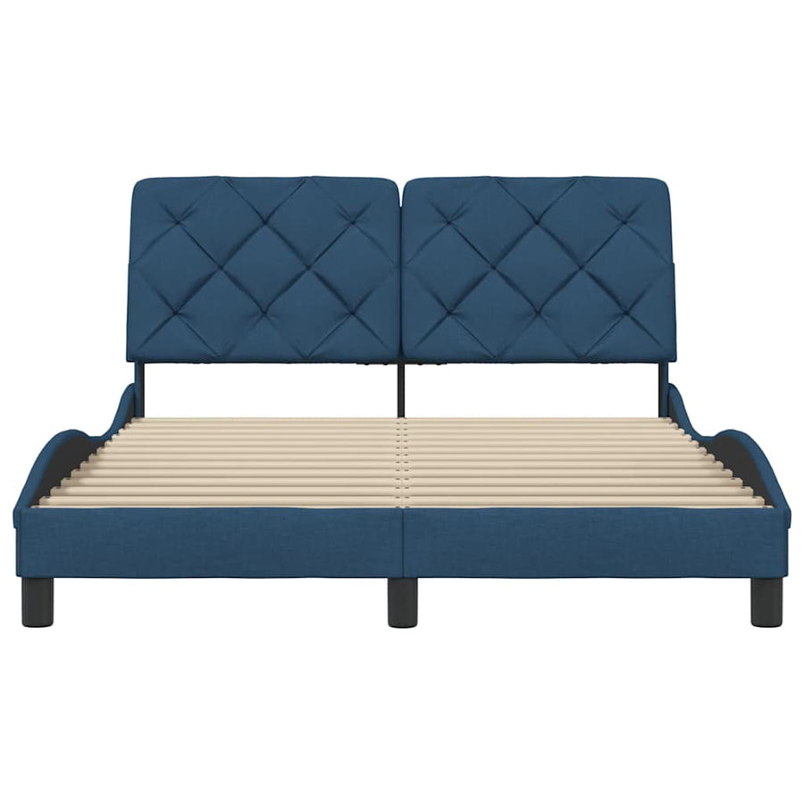 Bedframe zonder matras stof blauw 140x200 cm