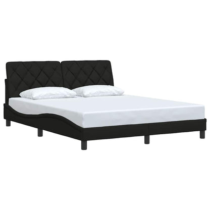 Bedframe zonder matras stof zwart 160x200 cm