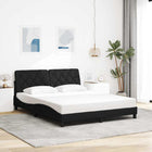 Bedframe stof zwart 160x200 cm