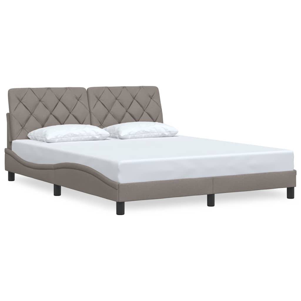 Bedframe zonder matras stof taupe 160x200 cm