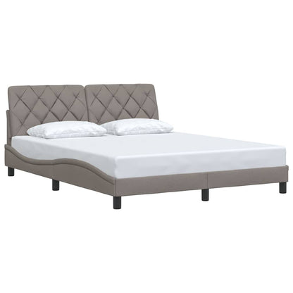 Bedframe zonder matras stof taupe 160x200 cm