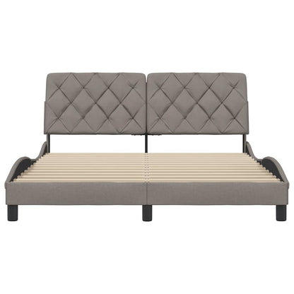 Bedframe zonder matras stof taupe 160x200 cm