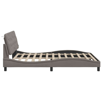 Bedframe zonder matras stof taupe 160x200 cm