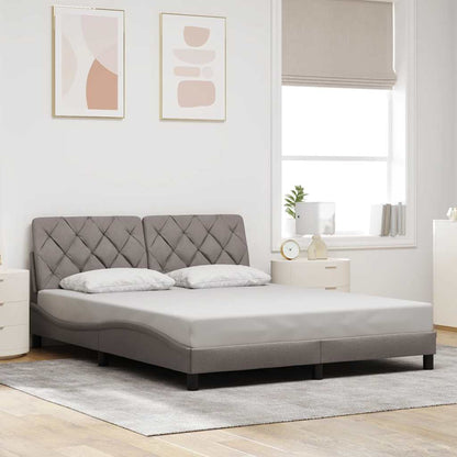 Bedframe zonder matras stof taupe 160x200 cm