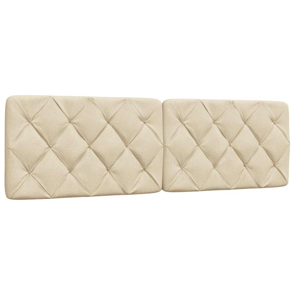 Bedframe zonder matras stof crèmekleurig 160x200 cm