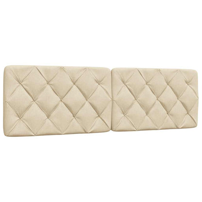 Bedframe zonder matras stof crèmekleurig 160x200 cm