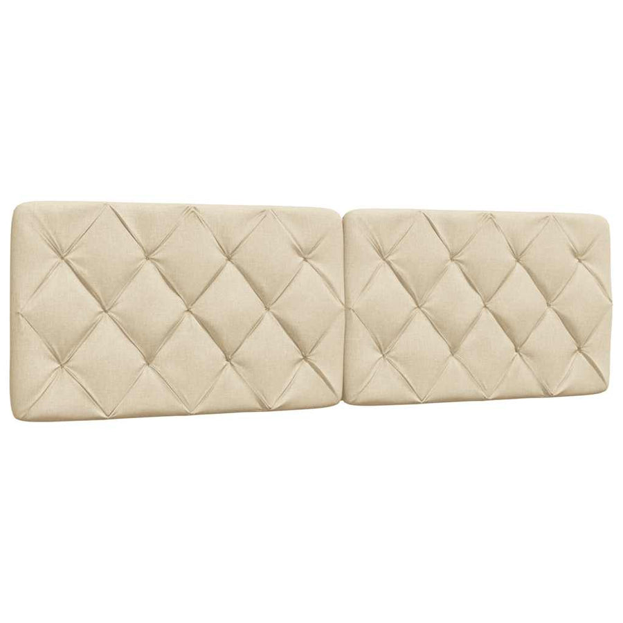 Bedframe zonder matras stof crèmekleurig 160x200 cm