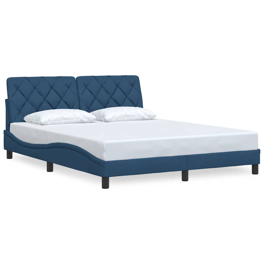 Bedframe zonder matras stof blauw 160x200 cm