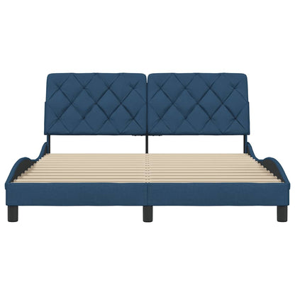 Bedframe zonder matras stof blauw 160x200 cm