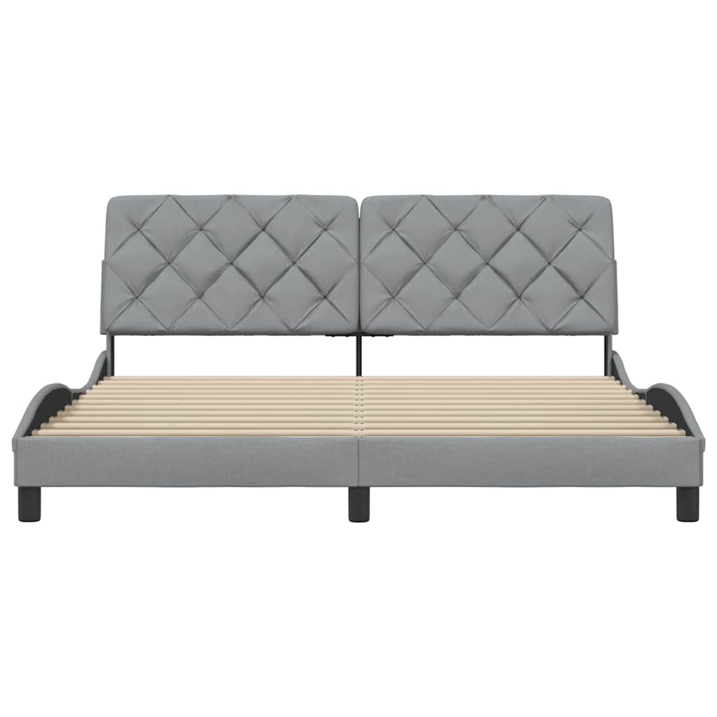 Bedframe zonder matras stof lichtgrijs 180x200 cm