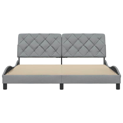 Bedframe zonder matras stof lichtgrijs 180x200 cm