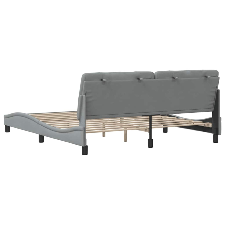 Bedframe zonder matras stof lichtgrijs 180x200 cm