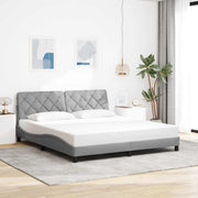 Bedframe lichtgrijs 180x200 cm stof