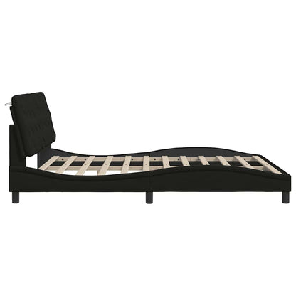 Bedframe zonder matras stof zwart 180x200 cm