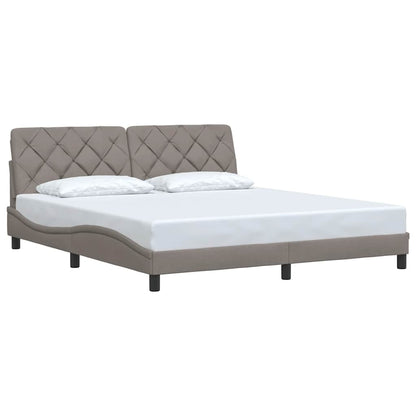 Bedframe zonder matras stof taupe 180x200 cm