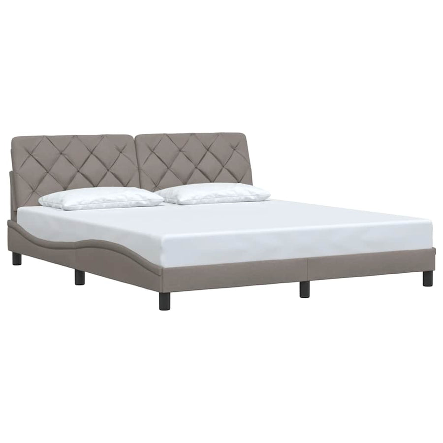Bedframe zonder matras stof taupe 180x200 cm