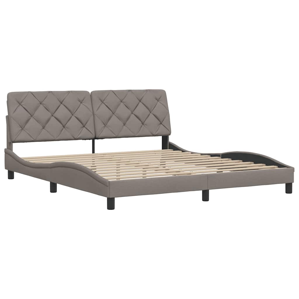 Bedframe zonder matras stof taupe 180x200 cm
