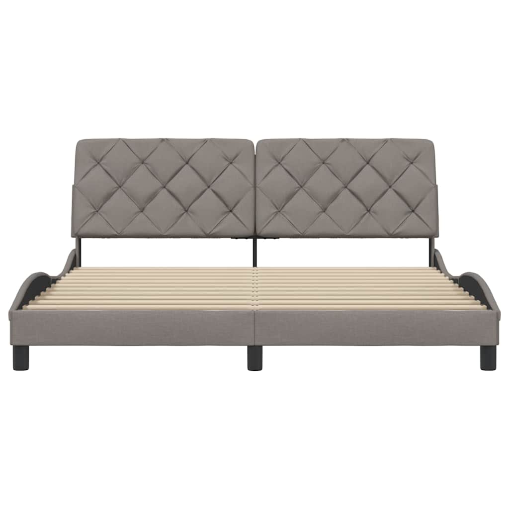 Bedframe zonder matras stof taupe 180x200 cm