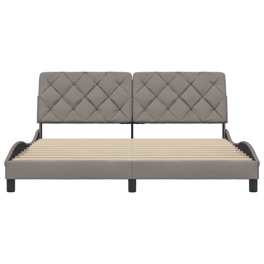 Bedframe zonder matras stof taupe 180x200 cm