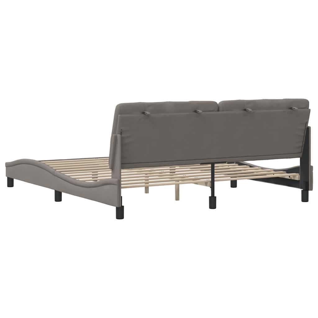 Bedframe zonder matras stof taupe 180x200 cm