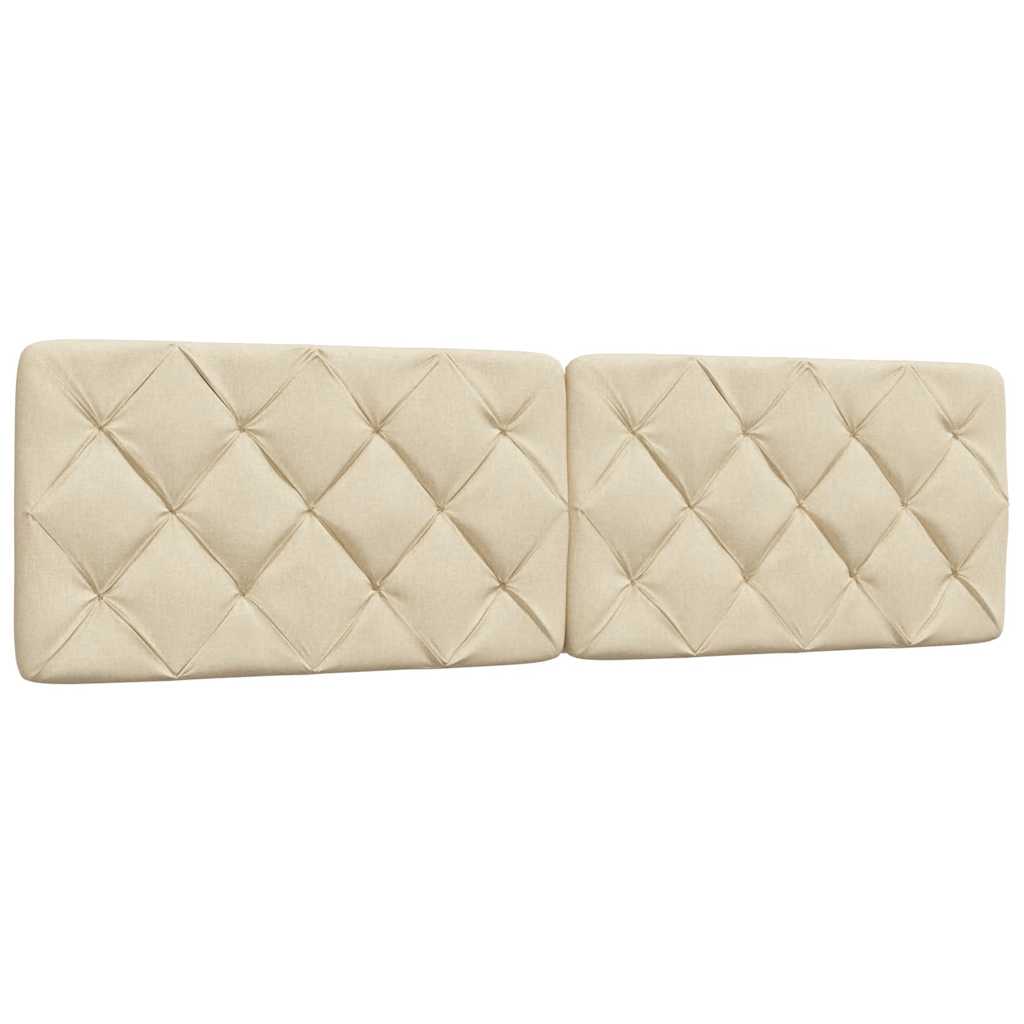 Bedframe zonder matras stof crèmekleurig 180x200 cm
