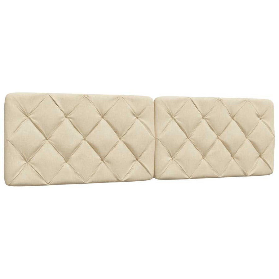 Bedframe zonder matras stof crèmekleurig 180x200 cm