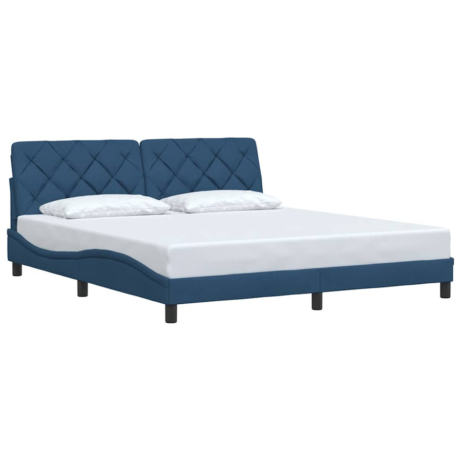 Bedframe zonder matras stof blauw 180x200 cm