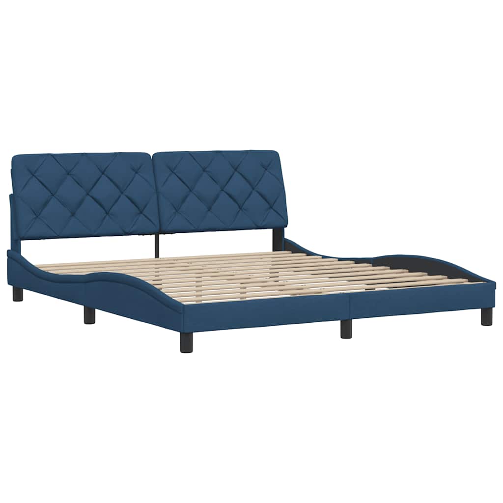 Bedframe zonder matras stof blauw 180x200 cm