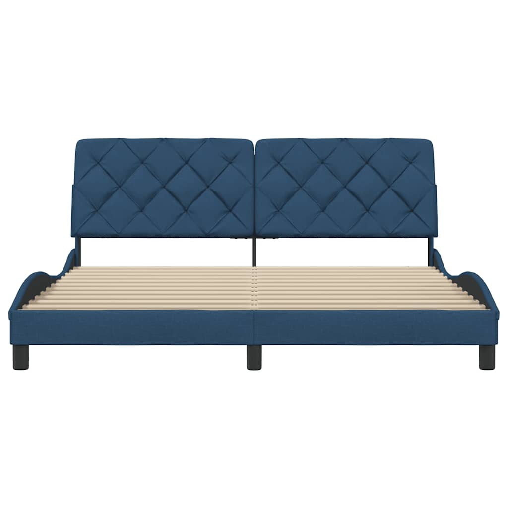 Bedframe zonder matras stof blauw 180x200 cm