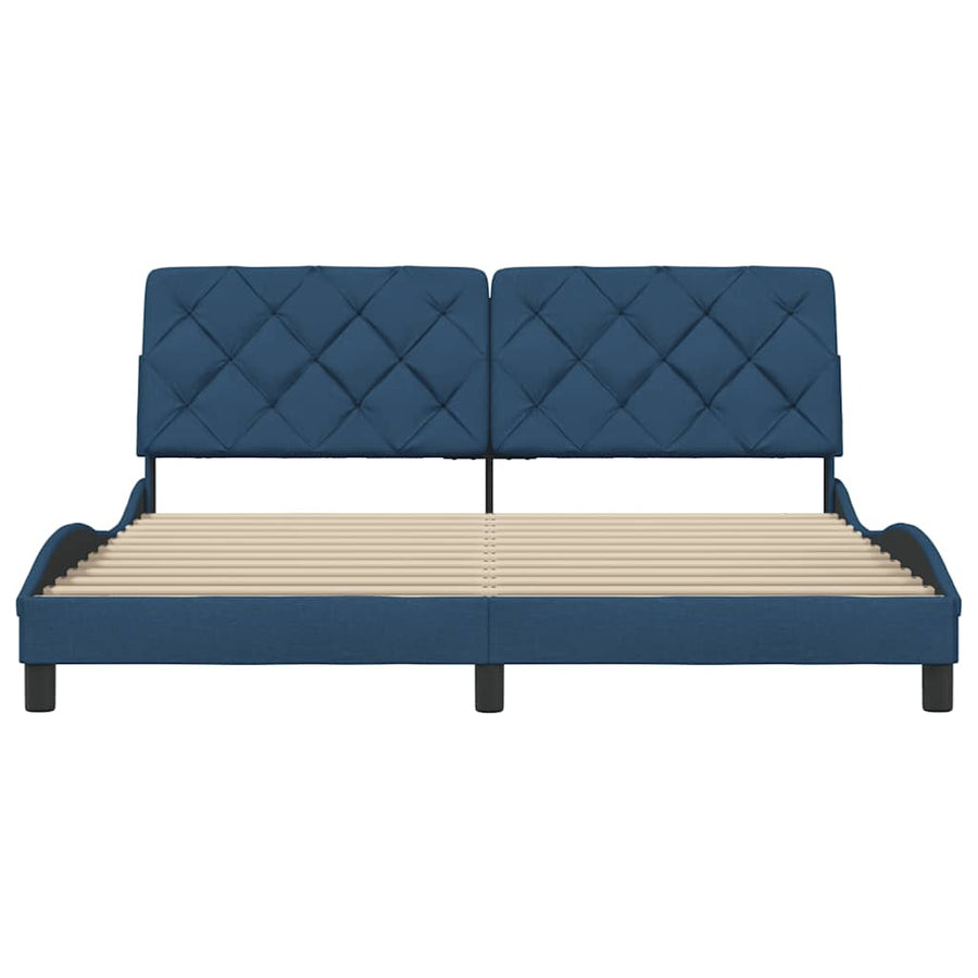Bedframe zonder matras stof blauw 180x200 cm