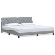 Bedframe zonder matras stof lichtgrijs 200x200 cm